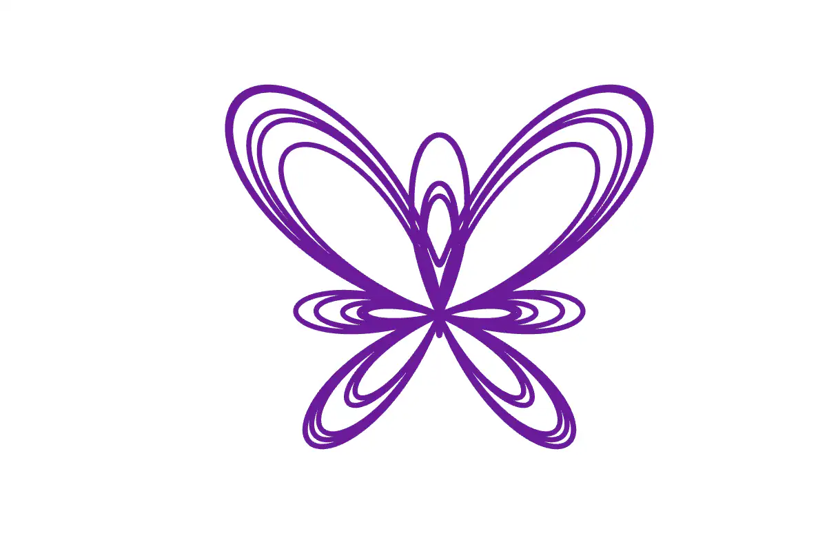 Temple Fay butterfly curve traced in a single stroke