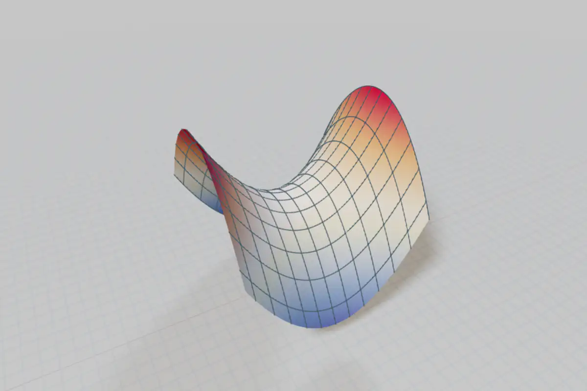 Surface en selle d'un paraboloïde hyperbolique