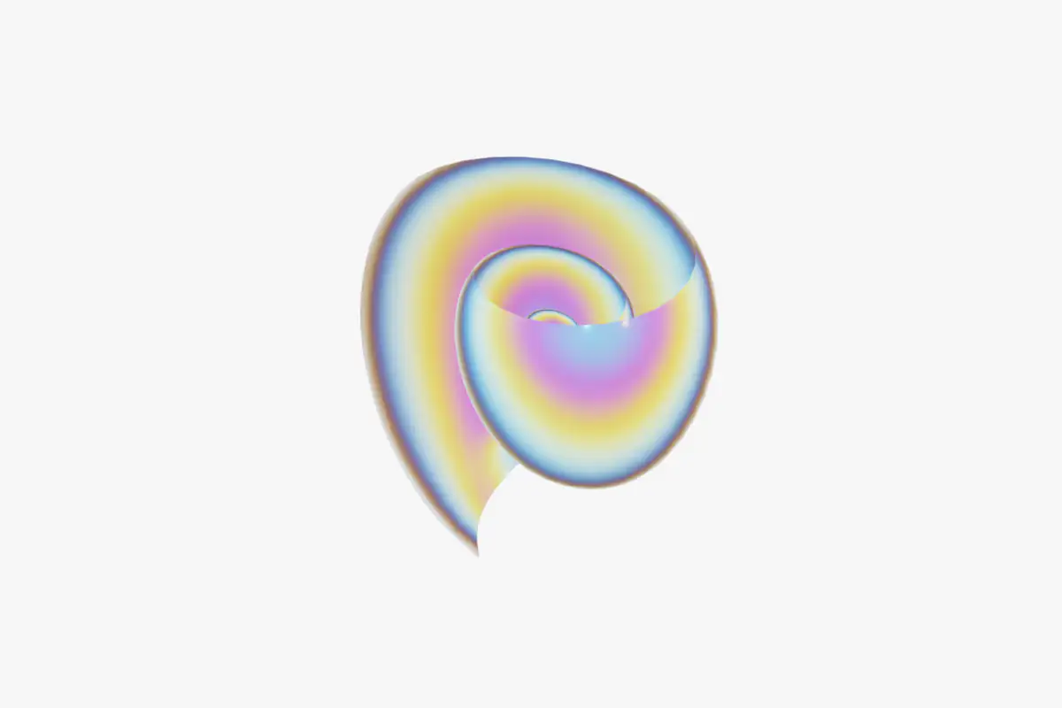 Coquillage paramétrique modélisé sur une spirale logarithmique